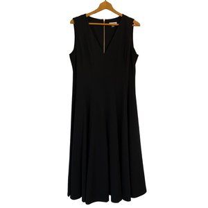 {Calvin Klein} Midi Black A-Line Dress - size 14